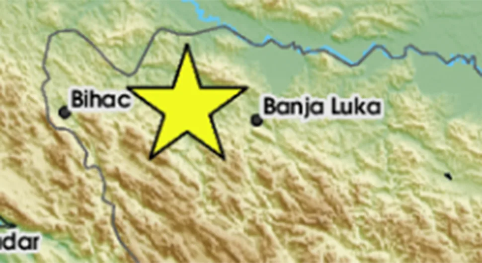 Земљотрес у БиХ, епицентар око 50 километара од Бањалуке