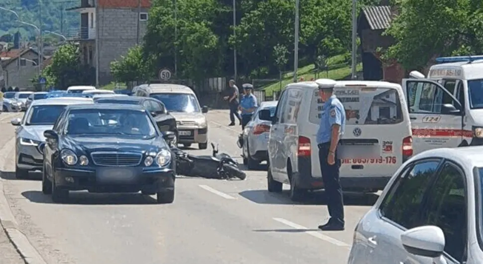 Sudar automobila i motocikla u Banjaluci, stvorene gužve u saobraćaju