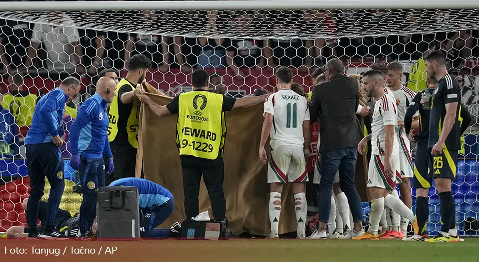 Prelom kostiju lica, težak potres mozga - Novi detalji o stanju mađarskog fudbalera