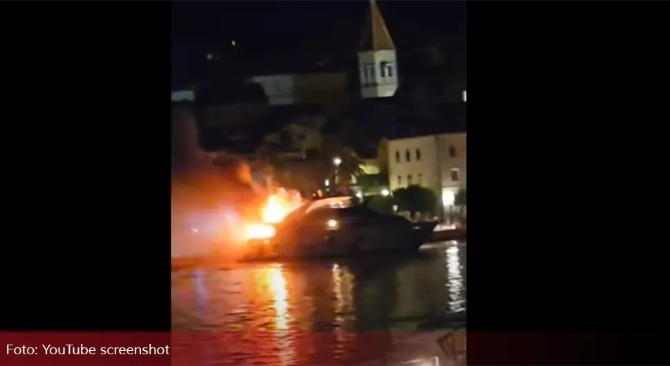 Избио пожар у Макарској: Планула луксузна јахта, власник их БиХ
