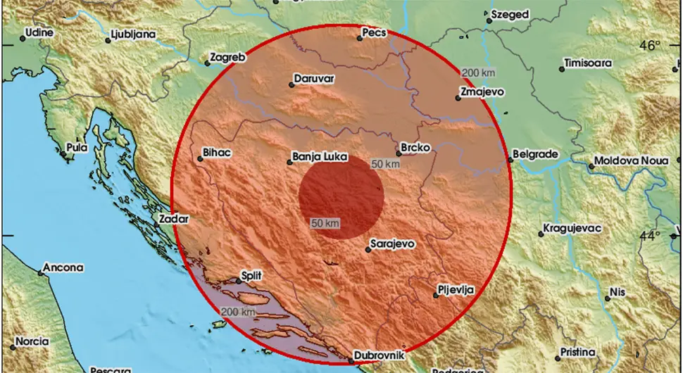 Zemljotres u BiH, osjetio se u nekoliko mjesta