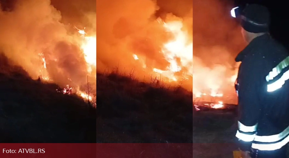 Vatrogasci i mještani bore se sa požarom u blizini Gacka