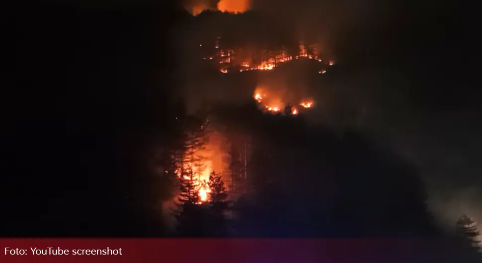 Požar na Trebeviću još nije stavljen pod kontrolu, gori veliki dio šume